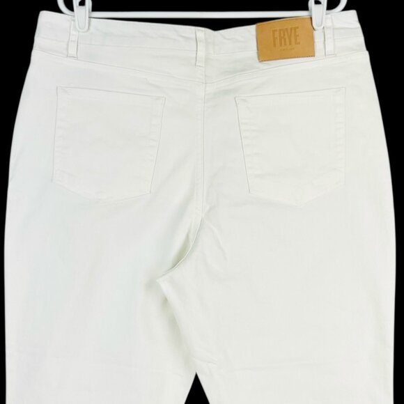 Frye Women's Stretch High-Rise White Cuffed Cropped Jeans Size 16/34 NWT - Picture 4 of 11